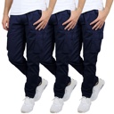 Navy & Navy & Navy 32 3-Pack Men's Flex-Stretch Cotton Cargo Pants, 31-Inch Inseam - Comfortable and Durable
